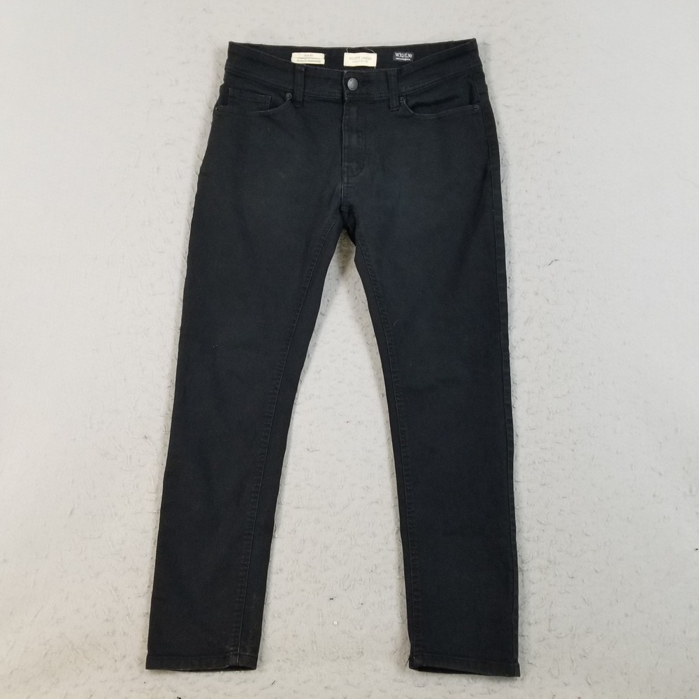 Scott James Jeans Mens 32x30 Black Slim Fit Stretch‎ Denim
